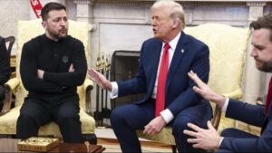 3 white men sat in a beautifully furnished